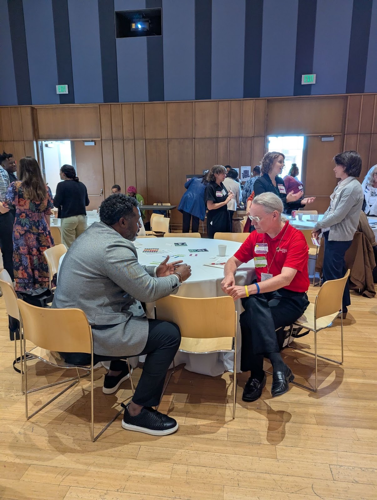 Pictured: Summit attendees connected with new partners and worked towards building sustainable regional coalition networks within the broader Maryland Digital Equity Coalition. 