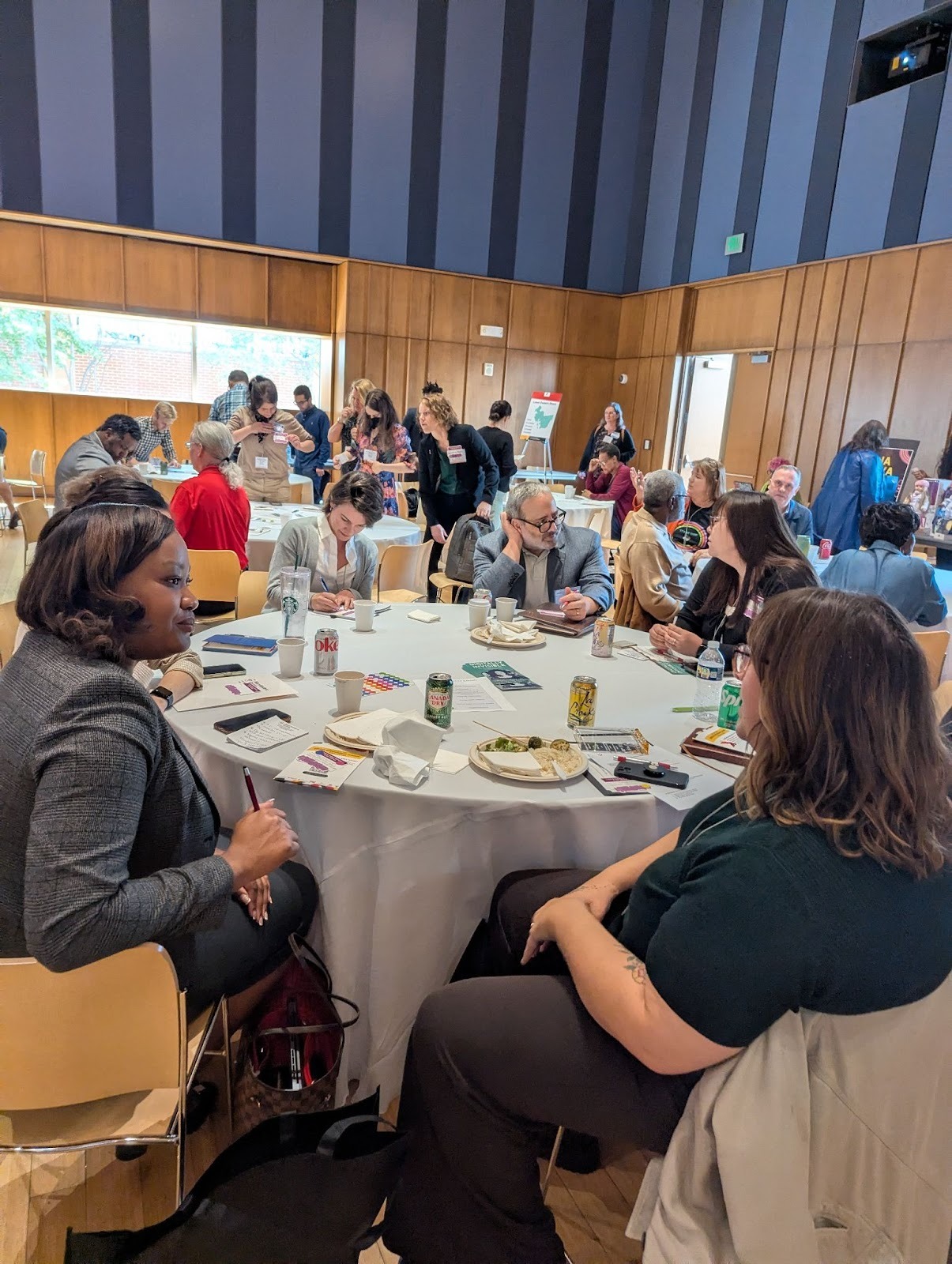 Pictured: Summit attendees connected with new partners and worked towards building sustainable regional coalition networks within the broader Maryland Digital Equity Coalition. 
