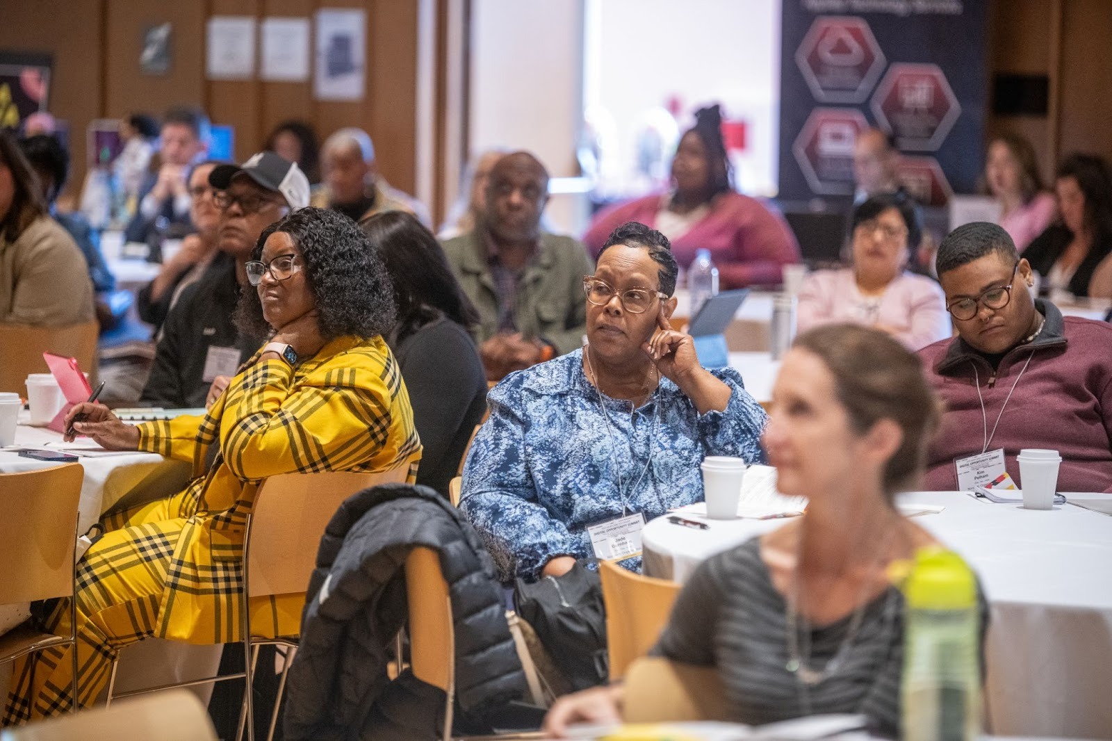 Pictured: Summit attendees connected with new partners and worked towards building sustainable regional coalition networks within the broader Maryland Digital Equity Coalition. 